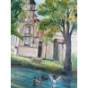 Obraz Olejny 54 x 65 "Pałac w Radziejowicach" Autor: W. Kisielnicki 2019