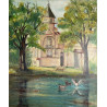 Obraz Olejny 54 x 65 "Pałac w Radziejowicach" Autor: W. Kisielnicki 2019