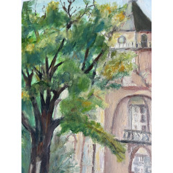 Obraz Olejny 54 x 65 "Pałac w Radziejowicach" Autor: W. Kisielnicki 2019