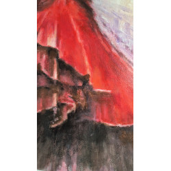 Akryl na płótnie 70x 60 "Flamenco" Autor: K. Piejka 2024 KOD: 468KP