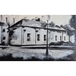 Akryl na płótnie 40 x 50"Siedlecki ratusz" Autor: A. Supryn-Bąk 2025 KOD: 476ASB