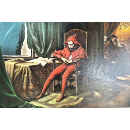 Olej na płótnie 60 x 90 "Stańczyk wg Matejki " Autor: E. Brocki 2011 kod: 495EB