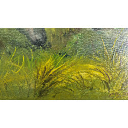 Olej na płótnie 60 x 45 "Jelonek " Autor: E. Brocki 2019 kod: 494EB