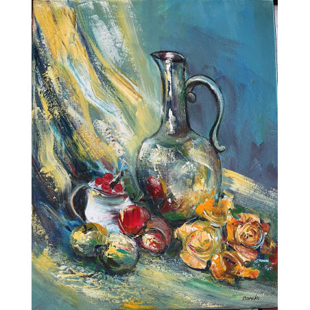 Obraz na płótnie 50 x40 "Wieczorny relaks" Autor: O. Borejko 2024 KOD: 542JW