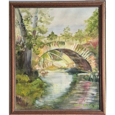 Olej, akryl na płótnie 56 x 66 "Rzeczyca pod Łodzią" Autor: Irmina Boruta 2014 kod: 528IB
