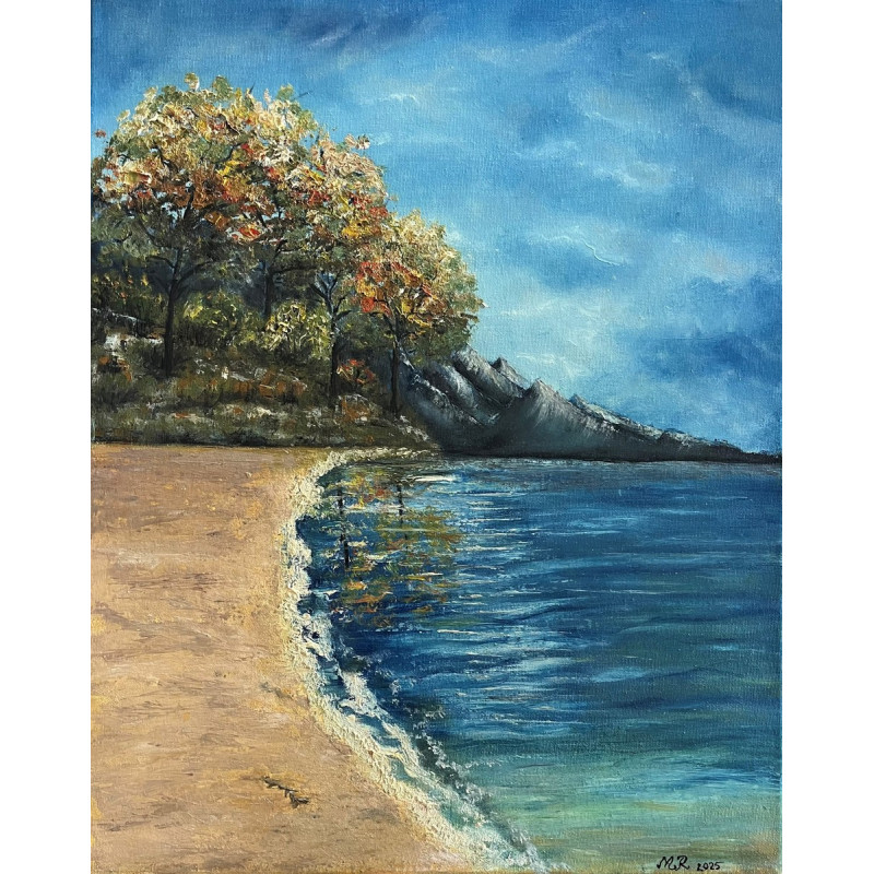 Akryl na płótnie 40 x 50 "Pejzaż śródziemnomorski" Autor: M. Ratyńska 2026